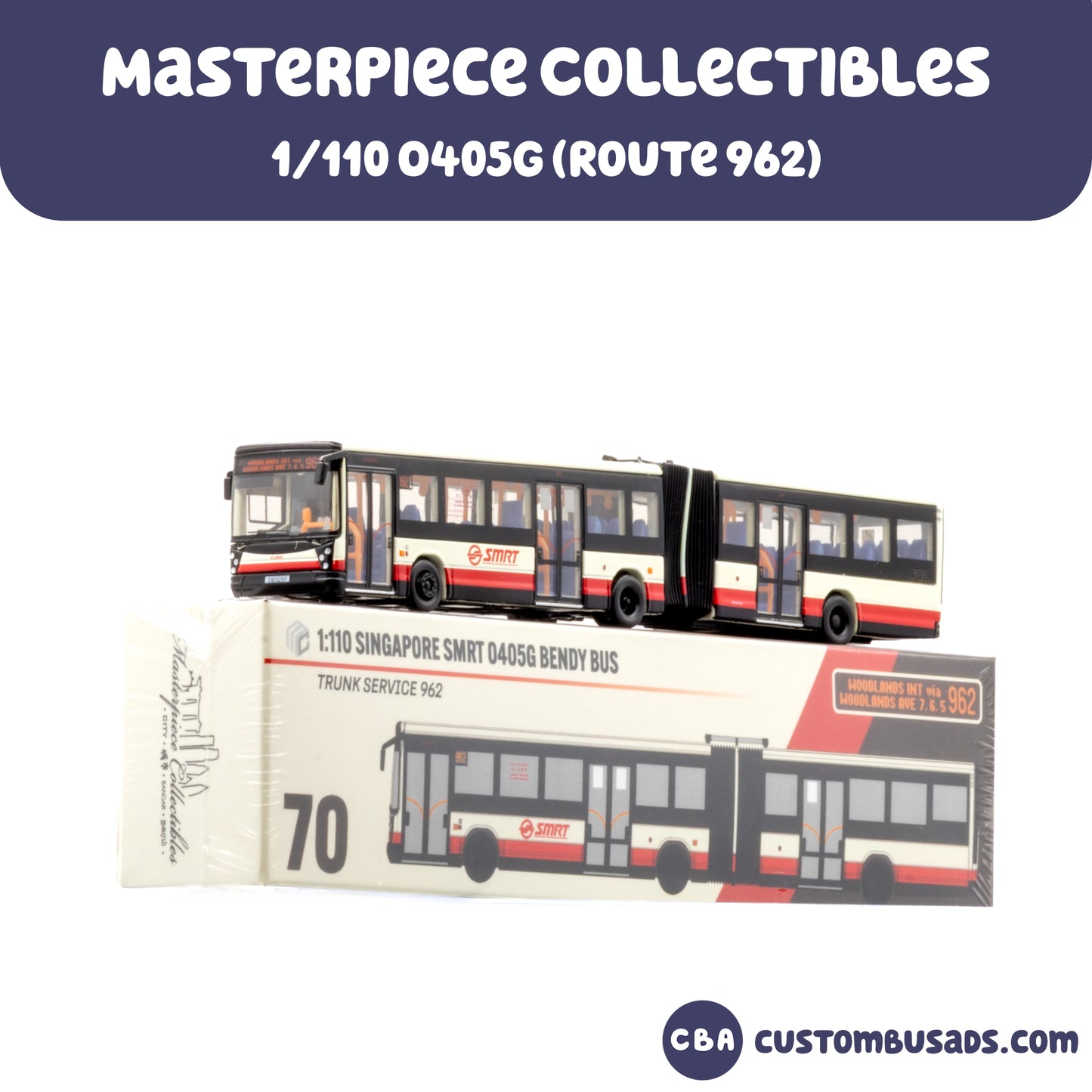 1/110 Mercedes-Benz O405G (Hispano Habit) SMRT Service 962