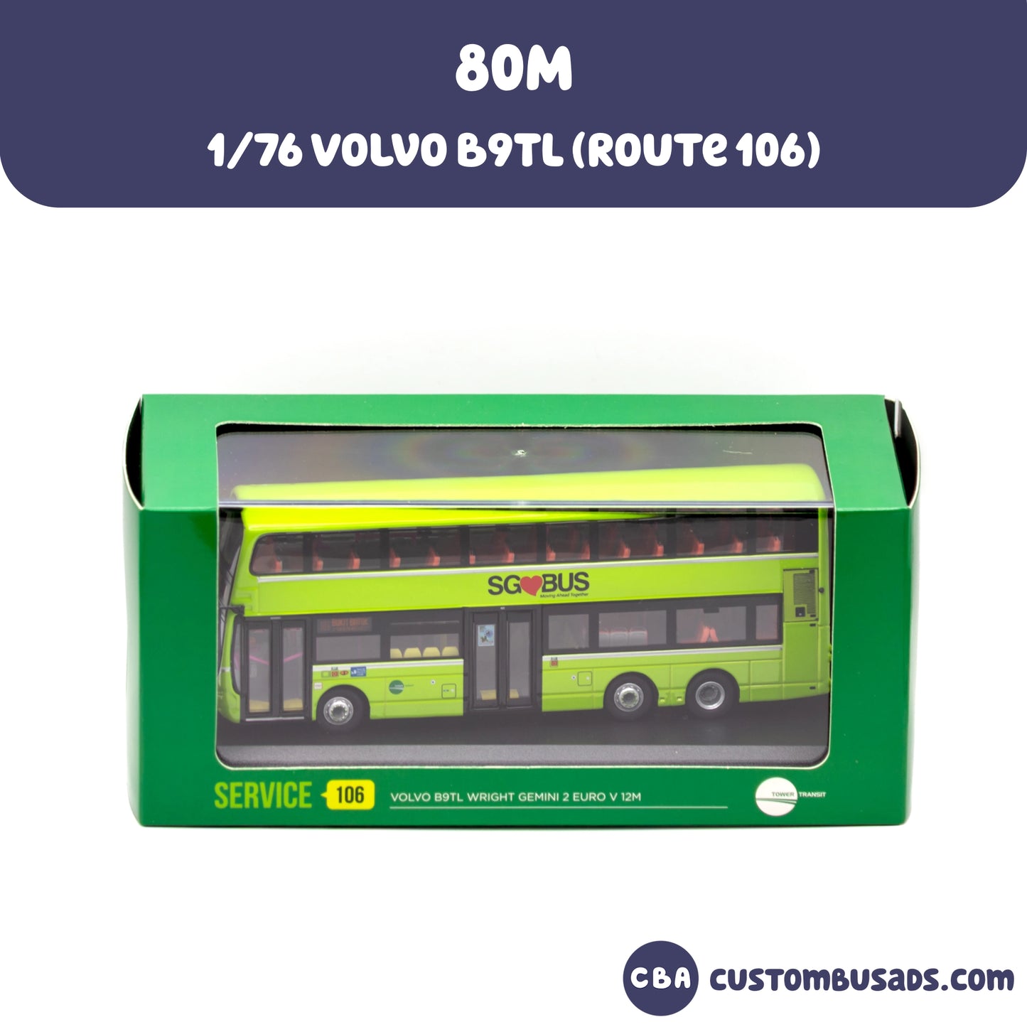 1/76 Volvo B9TL Lush Green (106)